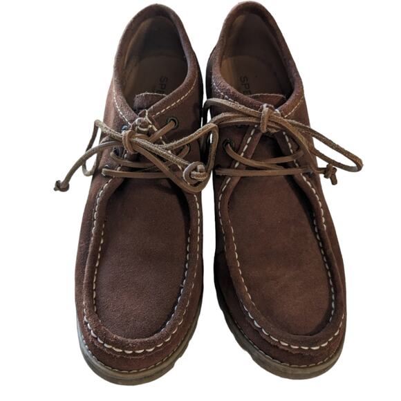 Sperry Stella Keel Leather Suede Wedge Ankle Booties women's 8.5  STS96142 - Picture 1 of 6